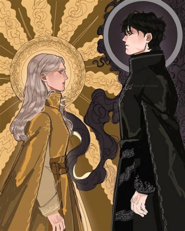 Alina and the Darkling in matching keftas in 'Shadow and Bone.'