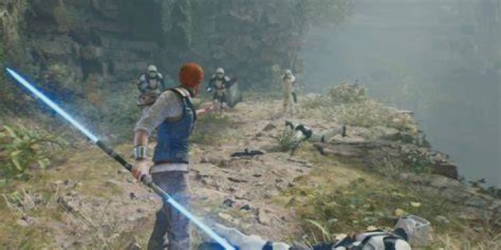 Cal fighting an enemy in Star Wars Jedi: Survivor.