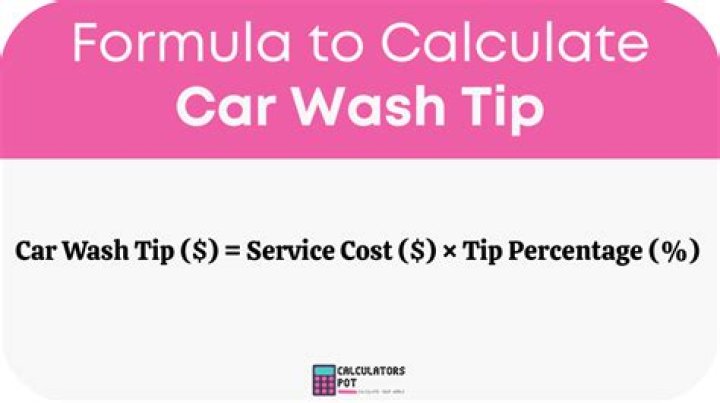 car wash tip calculation