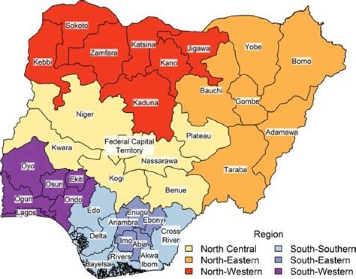 central states in Nigeria
