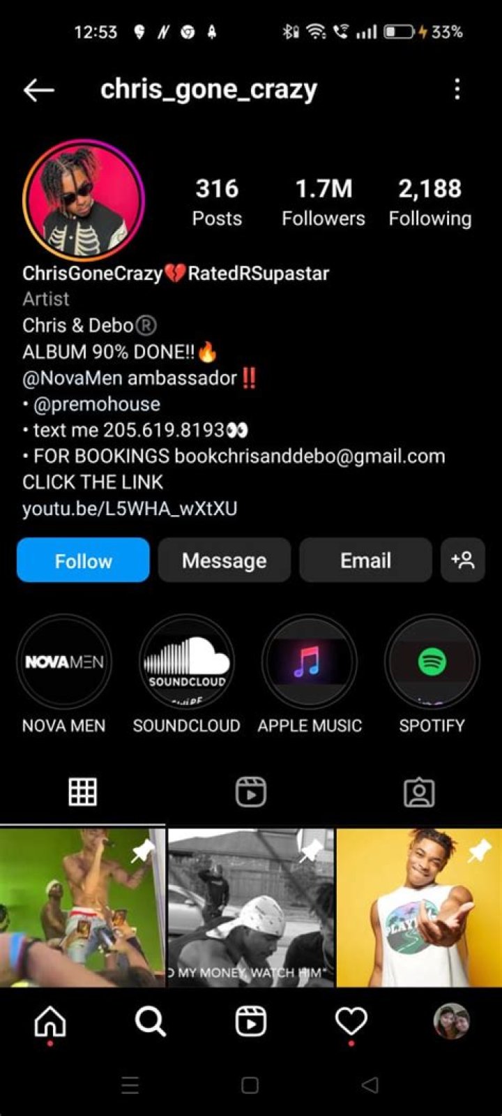 Chris Gone Crazy Phone Number