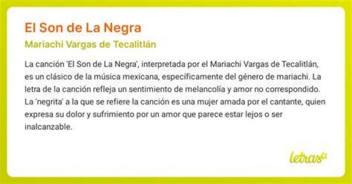 El Son de la Negra, Mariachi Vargas de Tecalitl&aacute;n - mariachi canciones para bailar