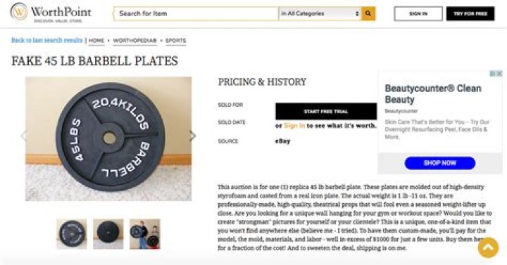 fake weights worthpoint