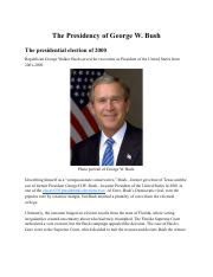 george w bush policies