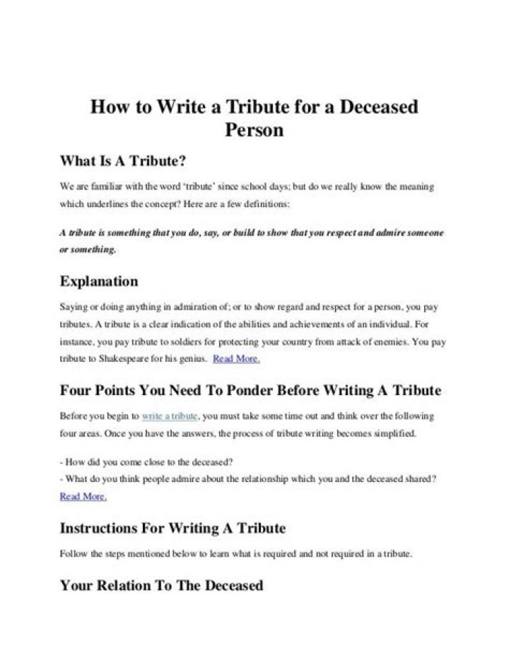 how to write a tribute to my late grandmother