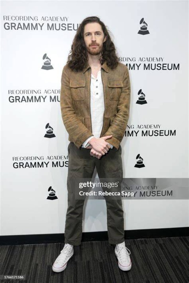Hozier at GRAMMY Museum L.A. Live in Los Angeles, California (L). Hozier at the Eighth Annual LOVE ROCKS NYC Benefit Concert For God's Love We Deliver (R). Hozier at GRAMMY Museum L.A. Live in Los Angeles, California (L). Hozier at the Eighth Annual LOVE ROCKS NYC Benefit Concert For God's Love We Deliver (R).