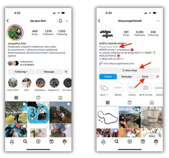 instagram account