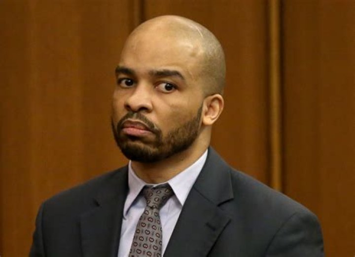 Michael Madison in court (L). The serial killer holding files (R)