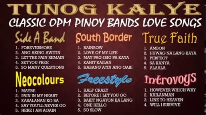 OPM PINOY BANDS NONSTOP Side A Band, Neocolours, Southborder, Freestyle, True Faith, Introvoys - 90s - opm slow rock songs list