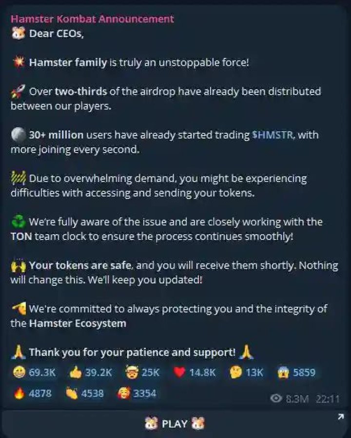Reactions as Hamster Kombat shares interesting update for Nigerians regarding its airdrops Reactions as Hamster Kombat shares interesting update for Nigerians regarding its airdrops
