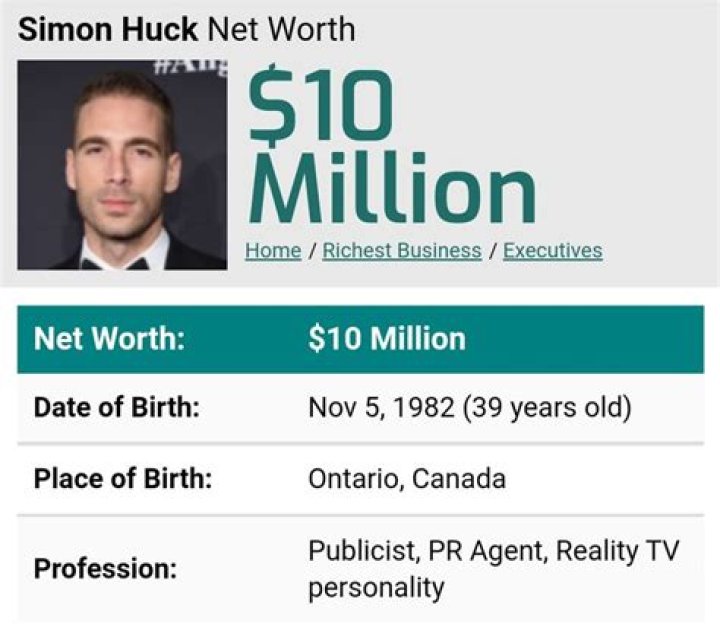simon huck net worth
