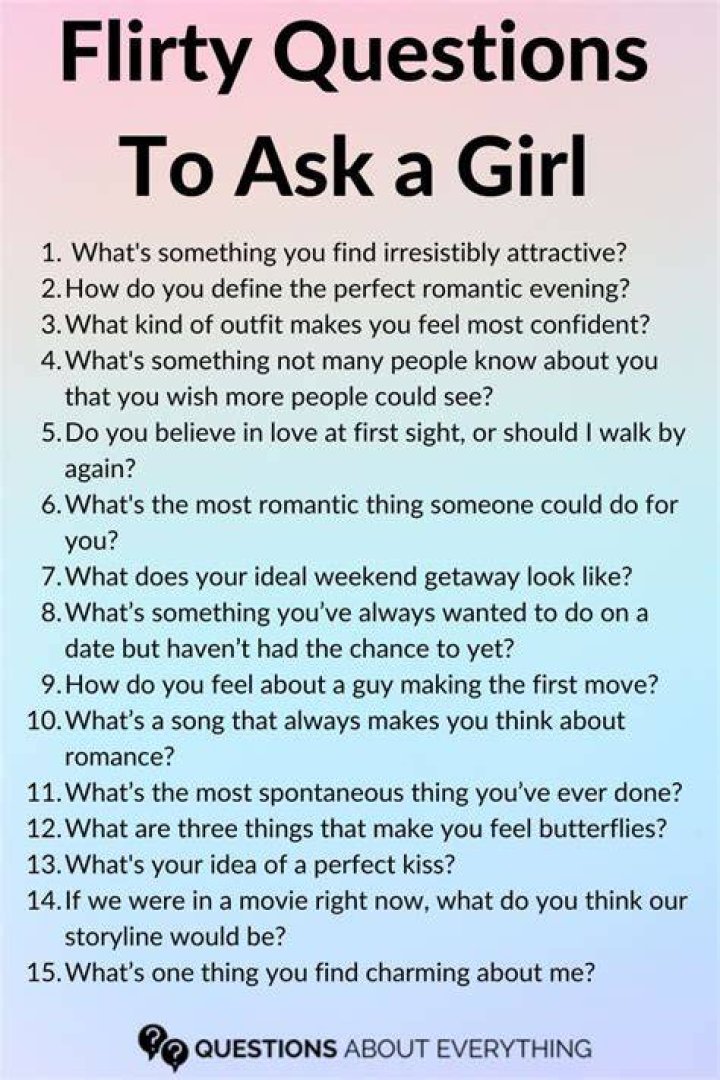 subtle flirty questions to ask a guy