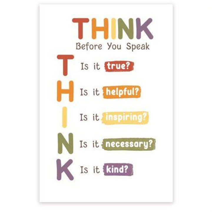 Think before you speak