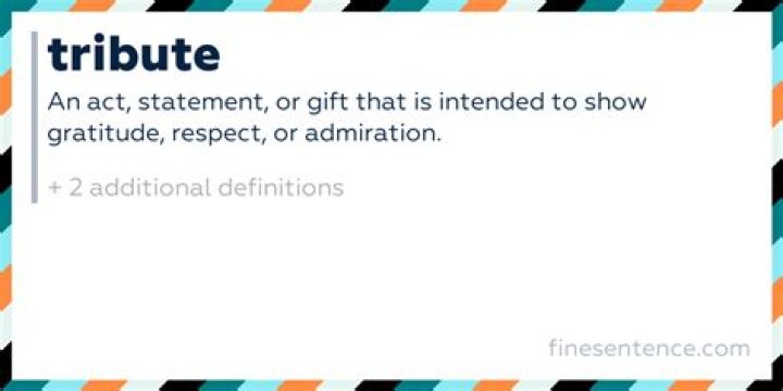 Tribute meaning