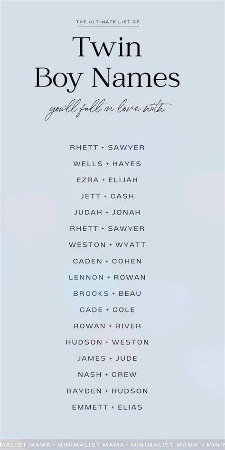 Twin boy names