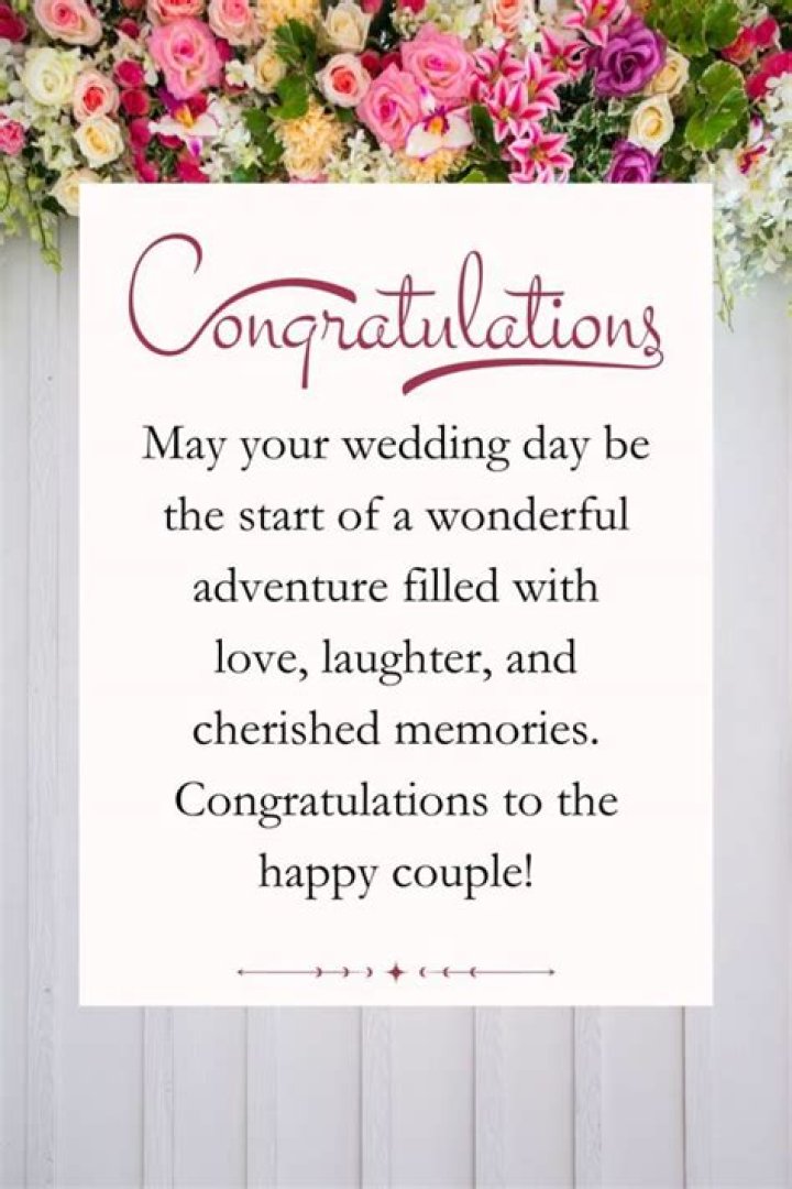 Wedding congratulatory message ideas